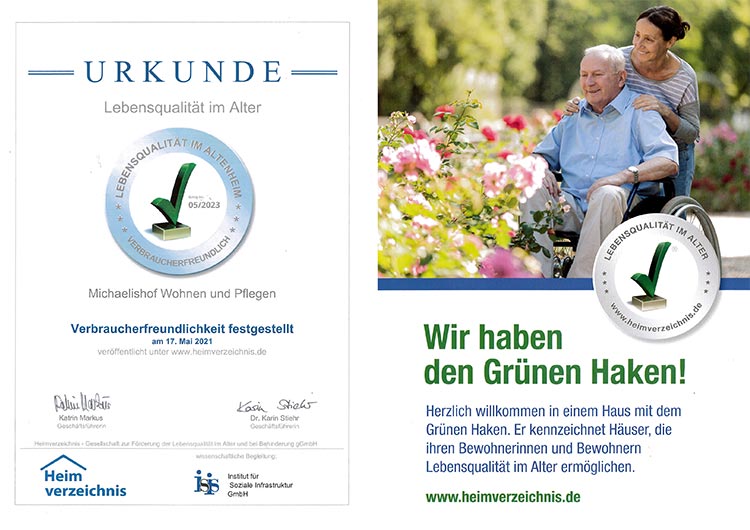 Michaelis Hof Gruppenbild Auszeichnungsübergabe 